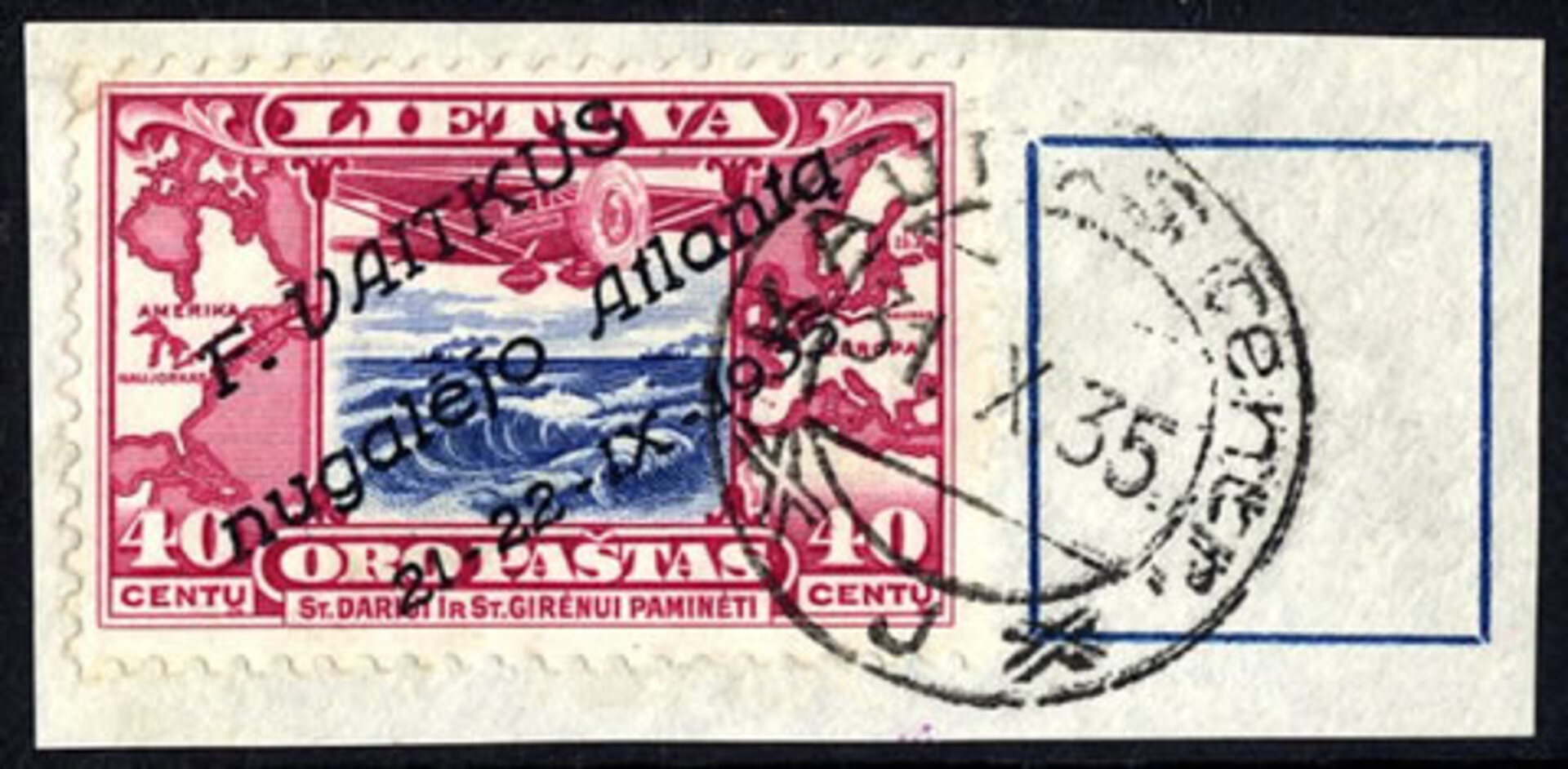 Felix Vaitkus and the Lituanica II Flight stamp
