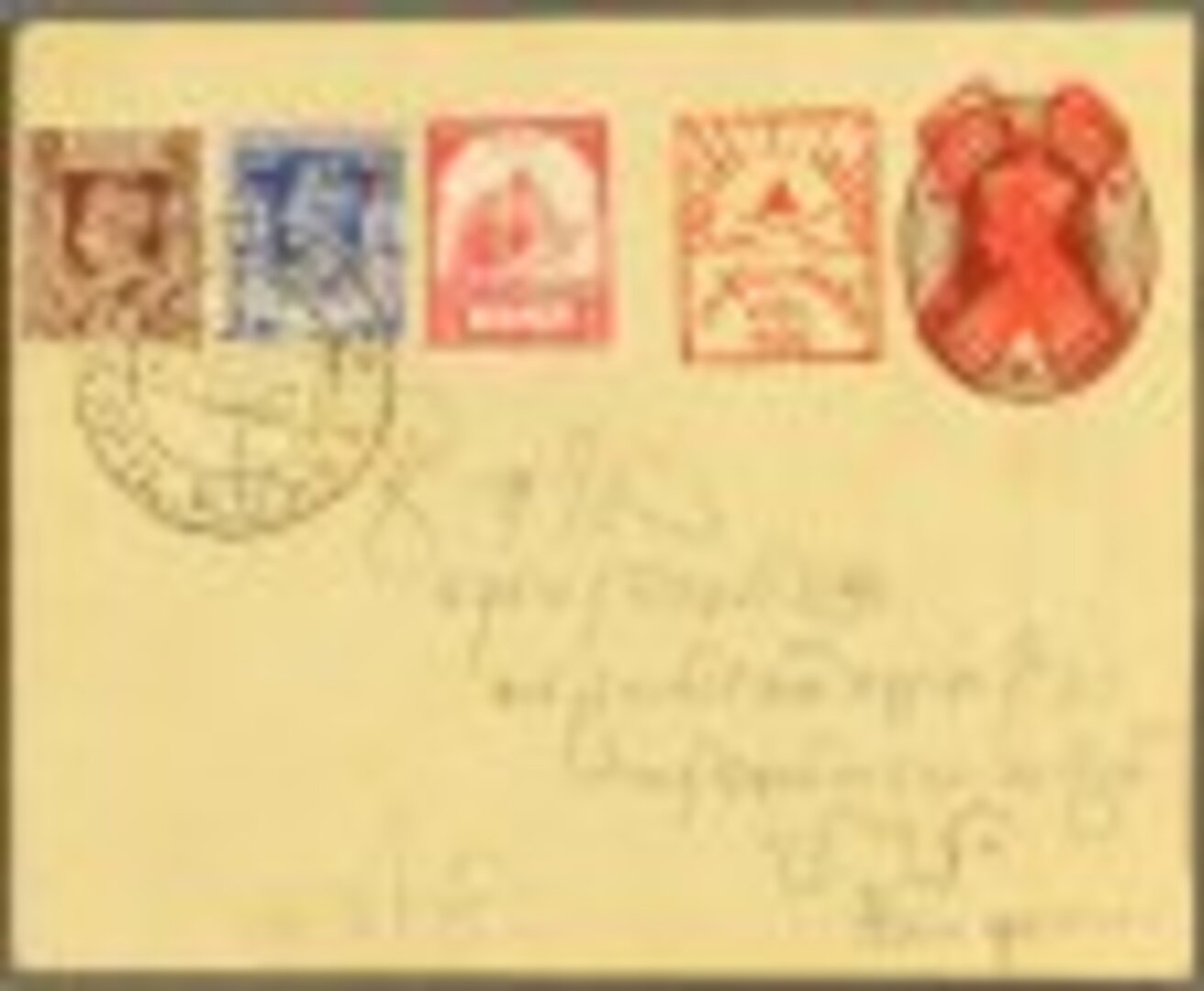 Stamps and a postal cover from The Japanese Occupation of Burma 1942-1945