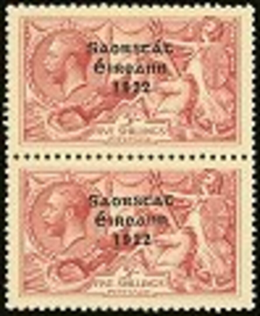 Ireland 1922 Overprints on Great Britain stamps