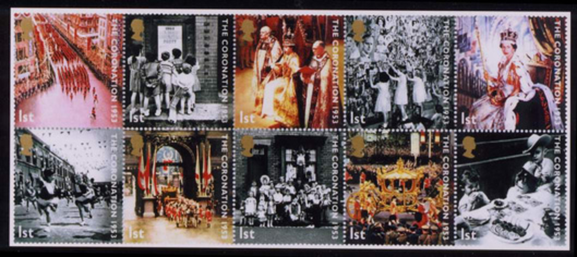 The Coronation of Her Majesty the Queen stamp collections