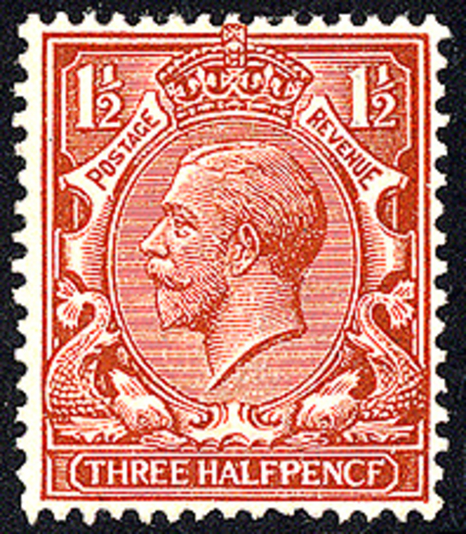 Great Britain 1912 1½d 'PENCF' variety