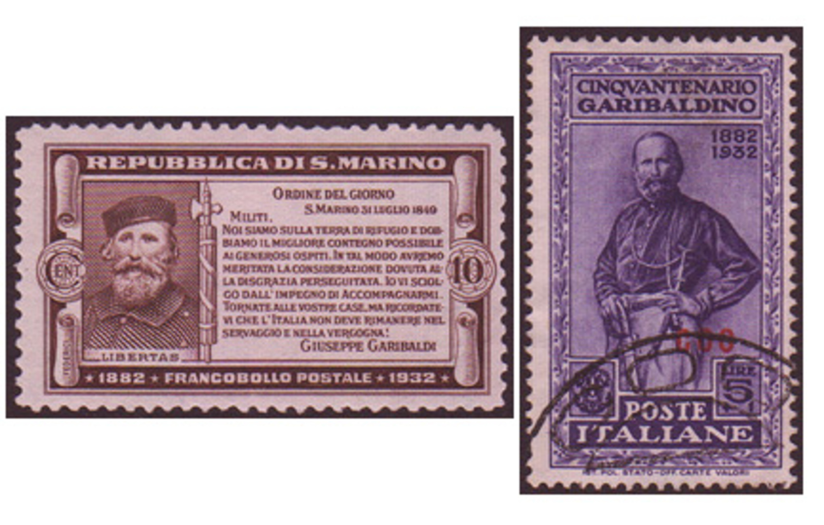 Giuseppe Garibaldi 'Hero of Two Worlds' stamp