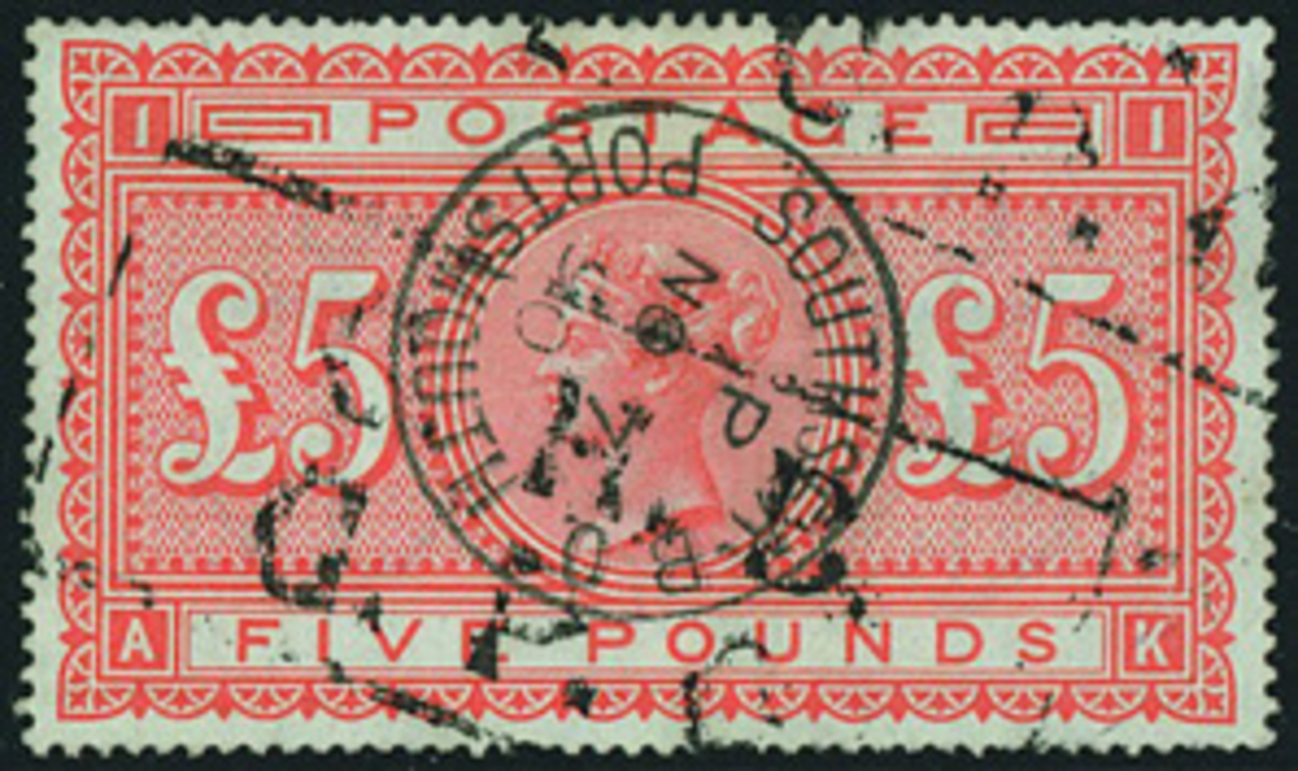 £5 orange postage stamps