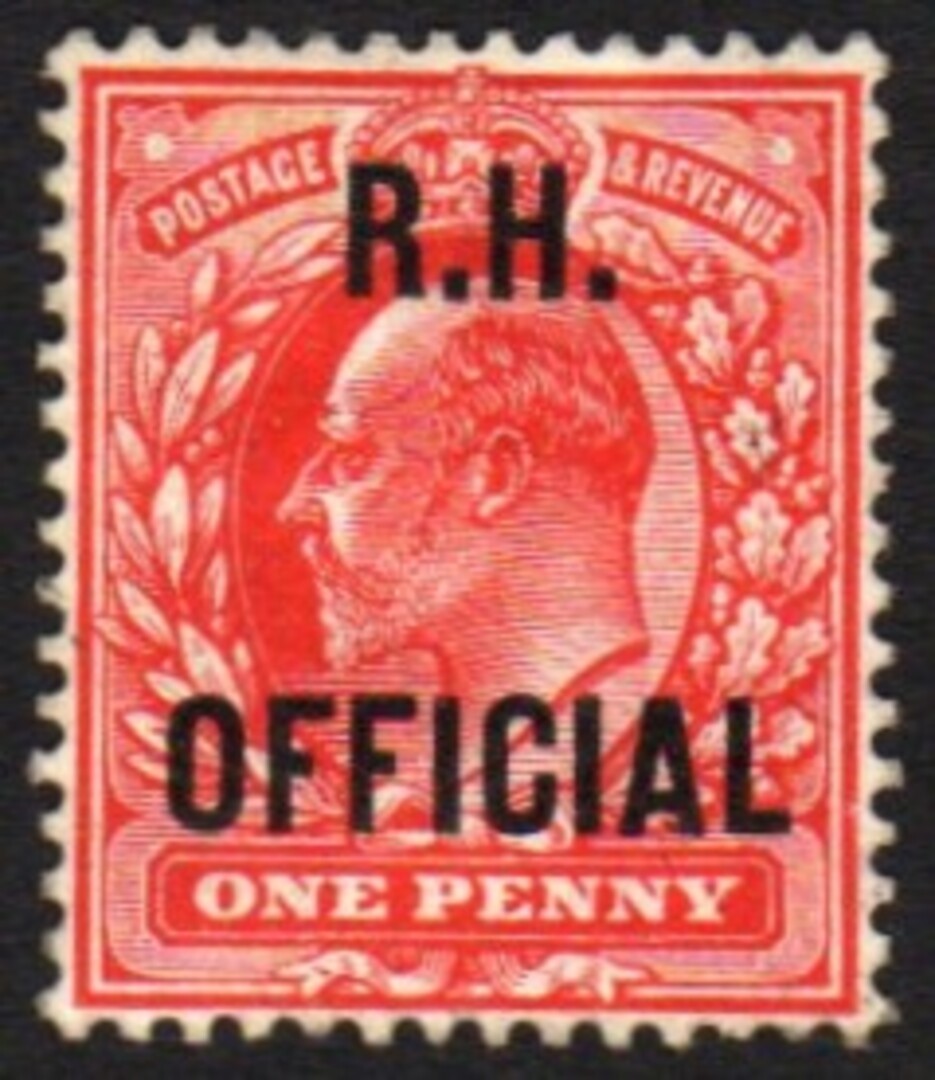 "R. H. OFFICIAL" Overprints Of The Royal Households