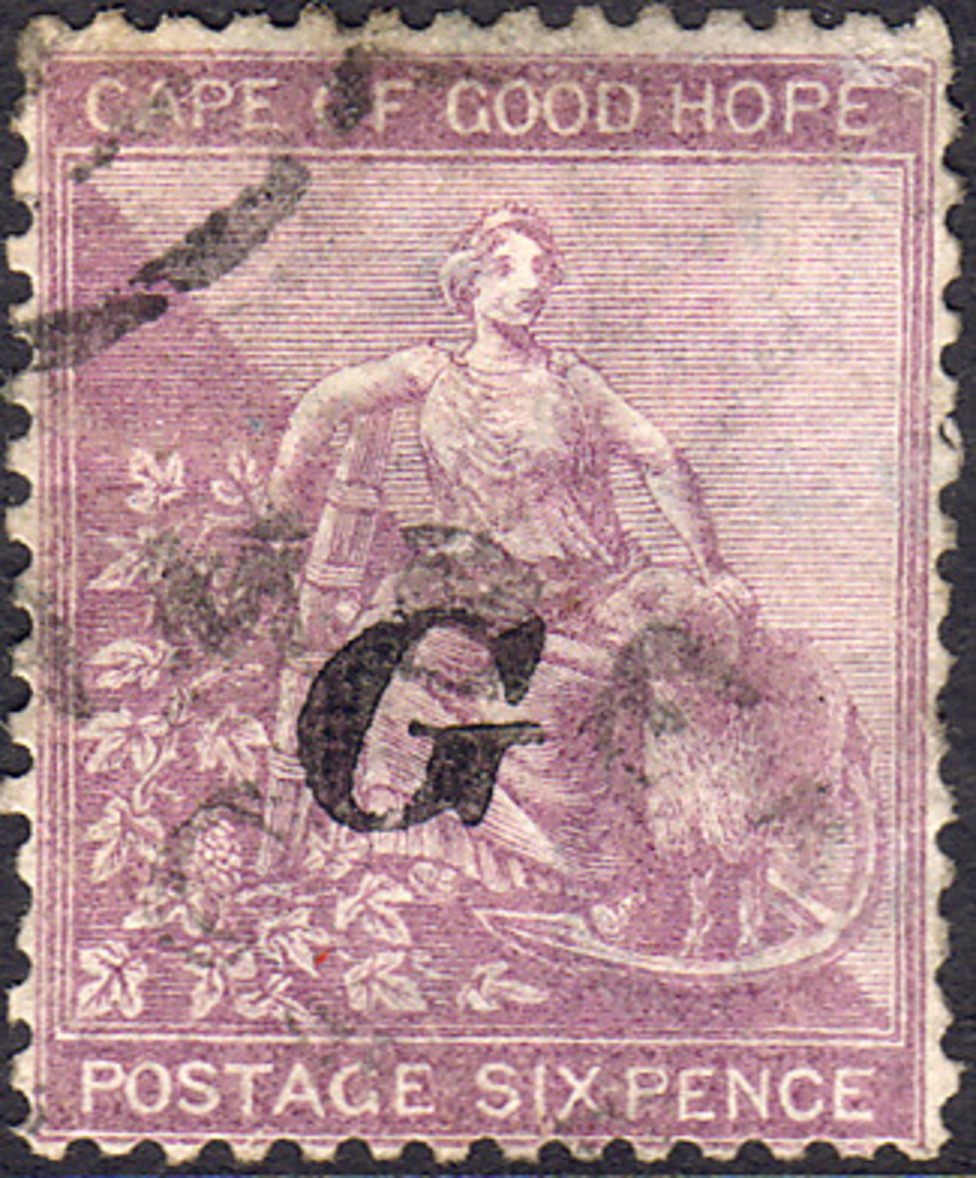 "G" overprinted Cape stamp