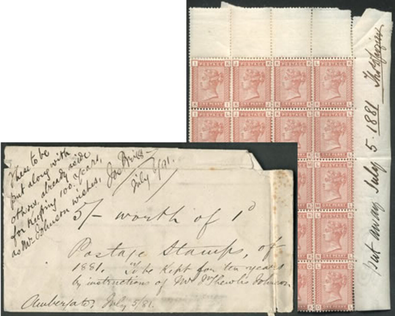 Earliest example of postage stamp investment Sandafayre has ever come across